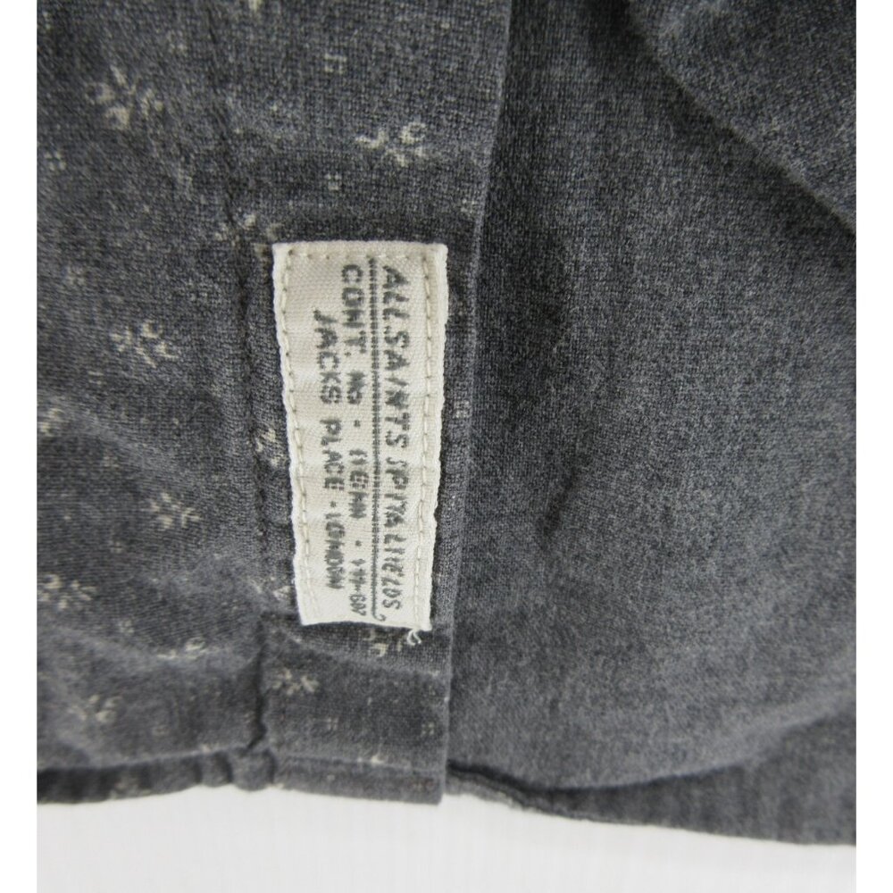 All Saints Shirt Medium Spitalfields Button Up Pocket AOP Japan Made * - Picture 4 of 11